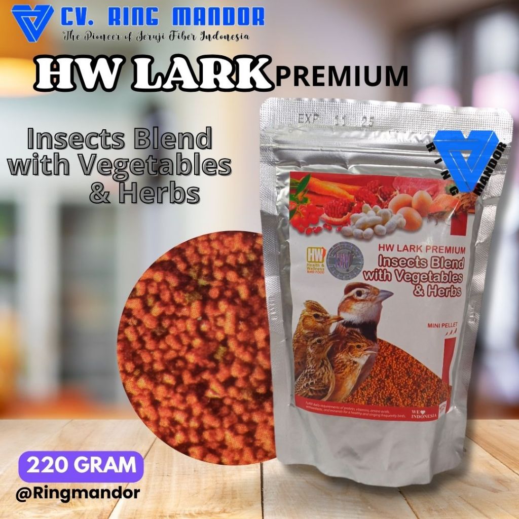 Jual PAKAN BURUNG VOER HW LARK PREMIUM - PUR HW BRANJANGAN 220GRAM ...