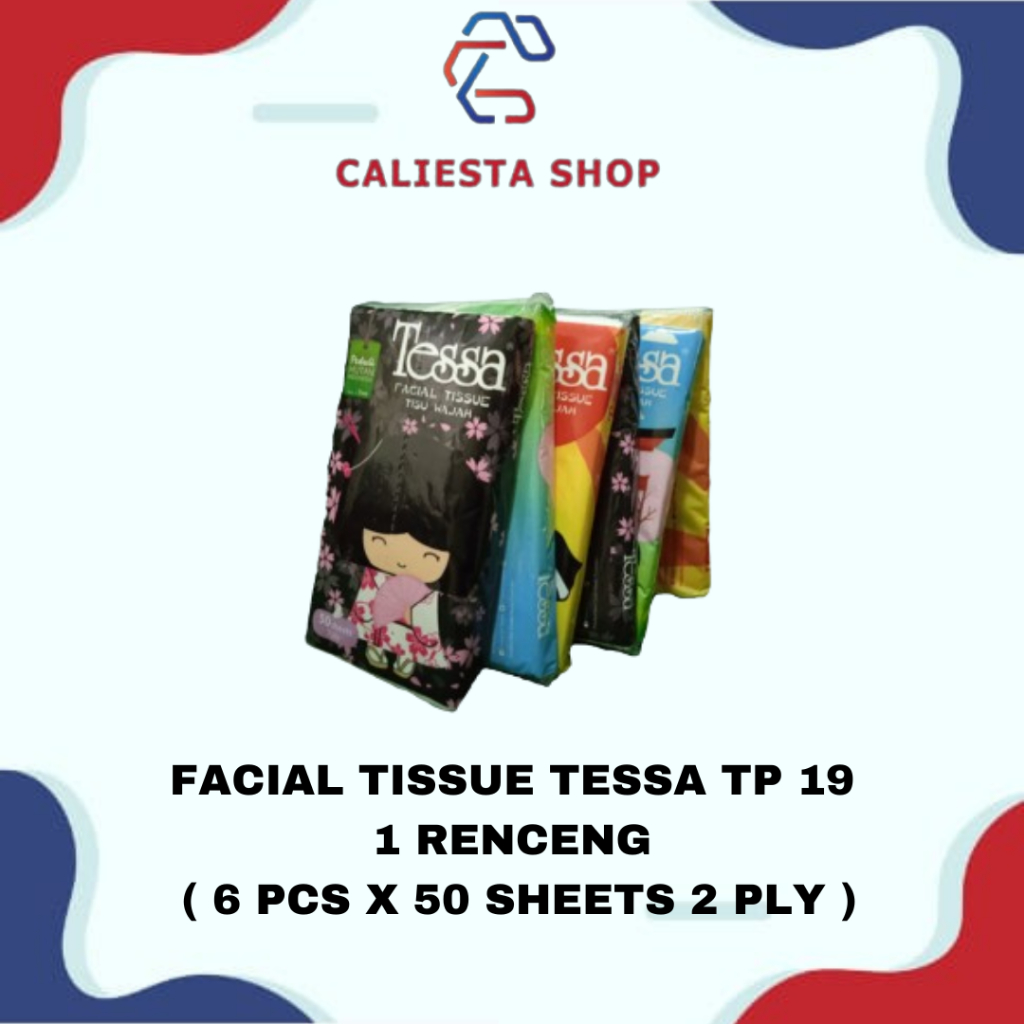Jual Tessa TP-19 Facial Tissue 50 Sheets 2 Ply - 1 Renceng ( 6 Pcs x 50 ...