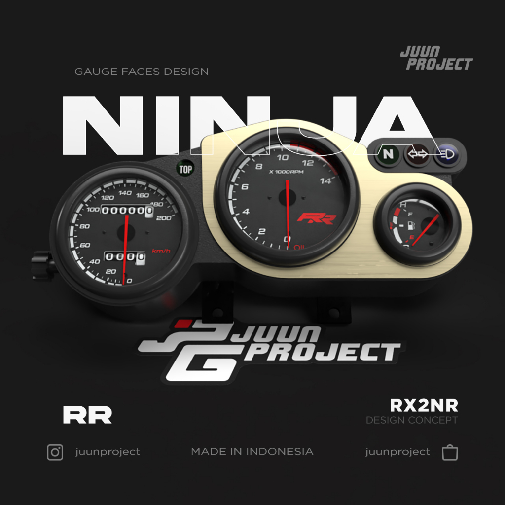 Jual Panel Speedometer NINJA 150 RR NEW | Custom Model RX2NR [BLACK] by ...