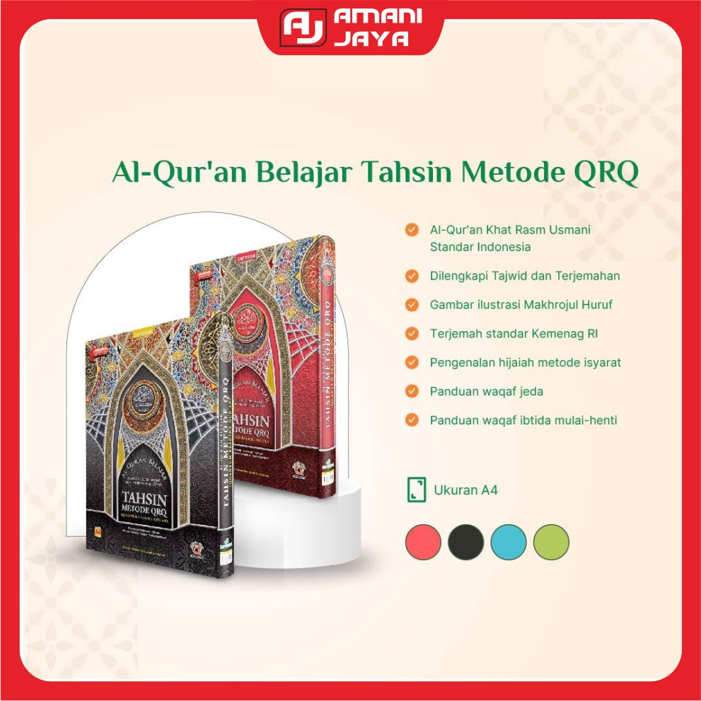 Jual Alquran Tajwid Metode QRQ Quantum Reading Quran Ukuran A4 Besar 3 Langkah Mudah Mahir ...