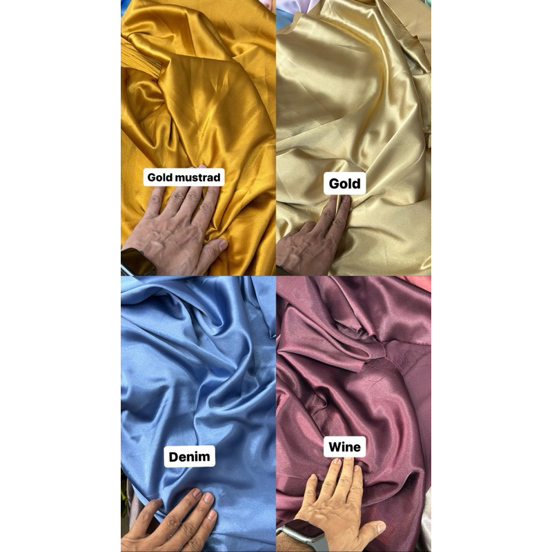 satin silk Armani Arnami silk luxury silk bahan kain silk silk  fabrics/armanisilk/ Yamaha silk /satin premium
