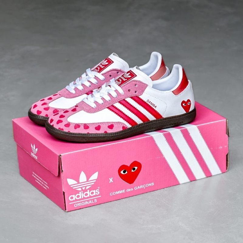 Jual ADIDAS SAMBA OG X CDG WHITE LOVE RED BNIB Shopee Indonesia