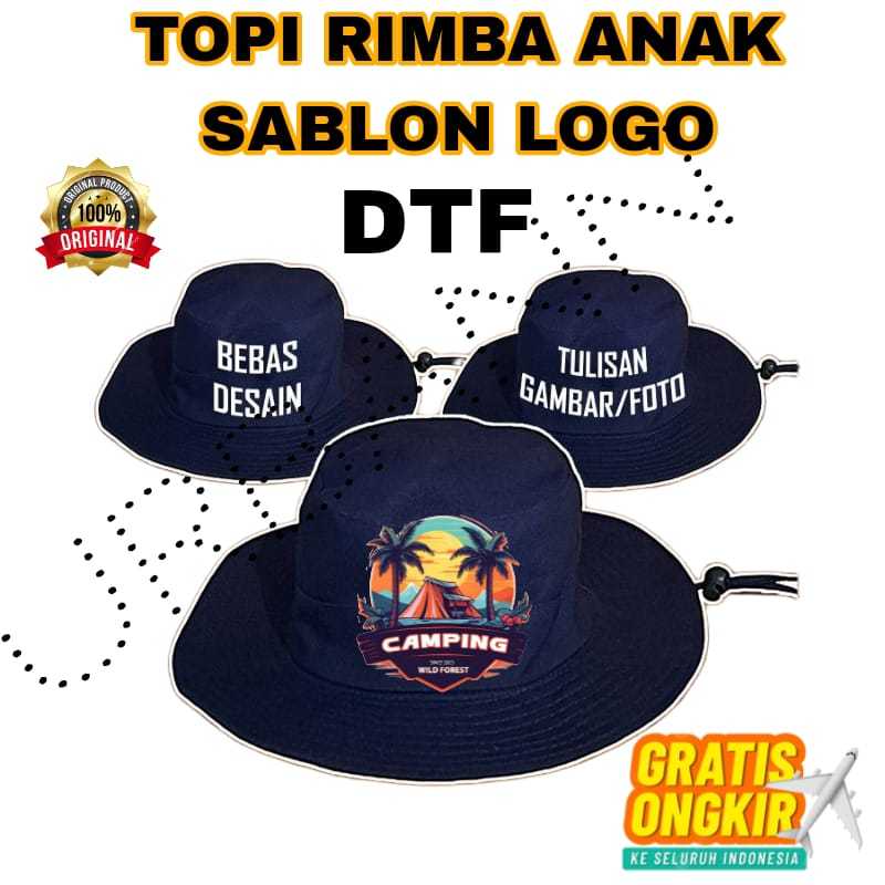 Jual Topi Rimba Custom Logo Suka Suka SABLON DTF | Shopee Indonesia