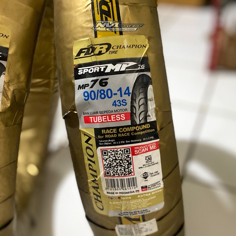 Jual Ban FDR MP27 MP76 FDR Tire 90/80 ring 14 Soft compound Race tire ...