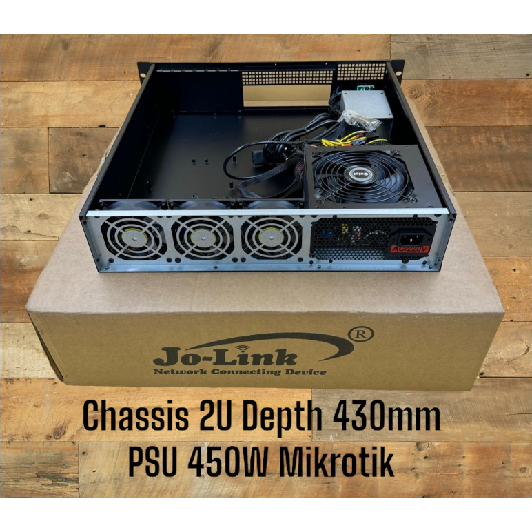 Jual Rackmount Mikrotik Cassing 2U Depth 430mm PSU 450W Router x86 ...