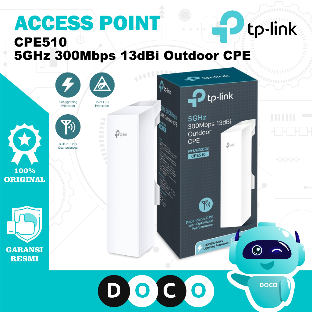 Jual TP-Link Access Point CPE510 5GHz 300Mbps 13dBi Outdoor Wireless ...