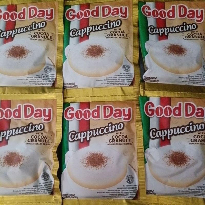 Jual Good day cappucino sachet 25gr Harga per 1 Renceng(10pcs) | Shopee ...