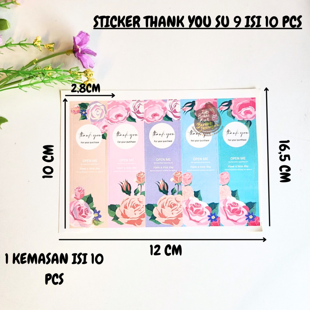 Jual STICKER THANK YOU SU ISI 10 PCS / MAINAN / LABEL | Shopee Indonesia