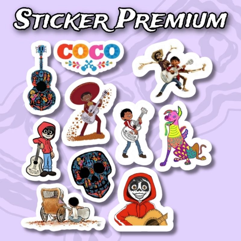 Jual Sticker Coco Disney Pack isi 10 Pcs Waterproof | Shopee Indonesia