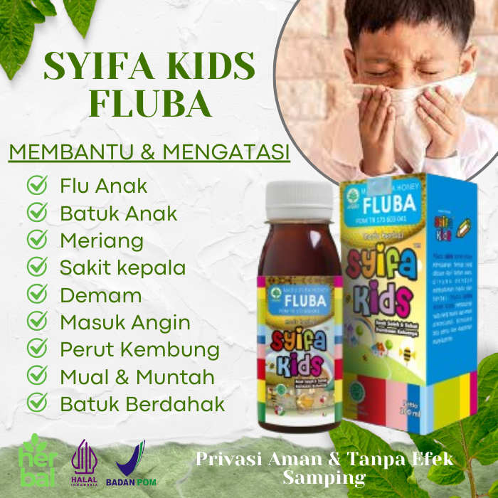 Jual Obat Herbal Organik Syifa Kids Fluba Untuk Batuk Pilek Flu Panas ...