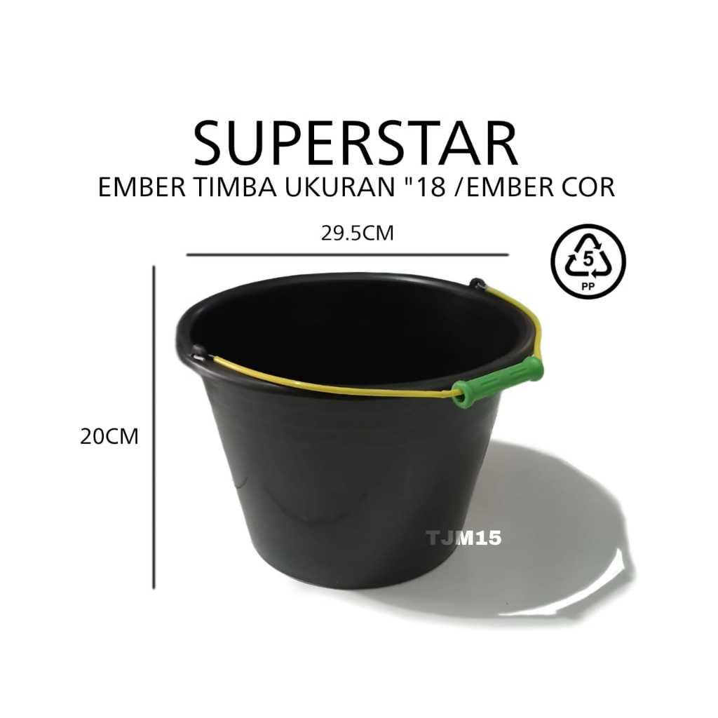 Jual Ember Cor 18 Hitam Anti Pecah Ember Timba Air Plastik Shopee Indonesia 6060