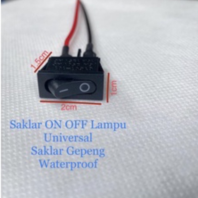 Jual saklar tombol on off gepeng kabel 2 saklar universal saklar lampu ...