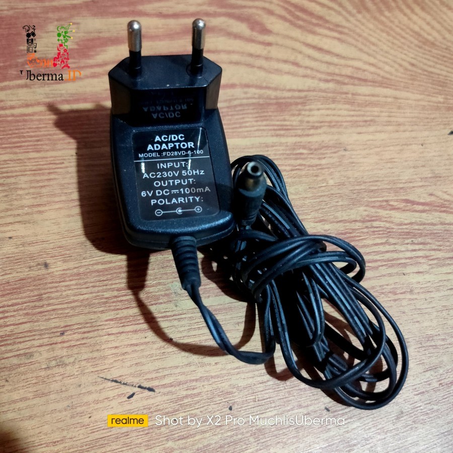 Jual ac/dc Adaptor fd28vd-6-100 6v dc 100mA adapter | Shopee Indonesia