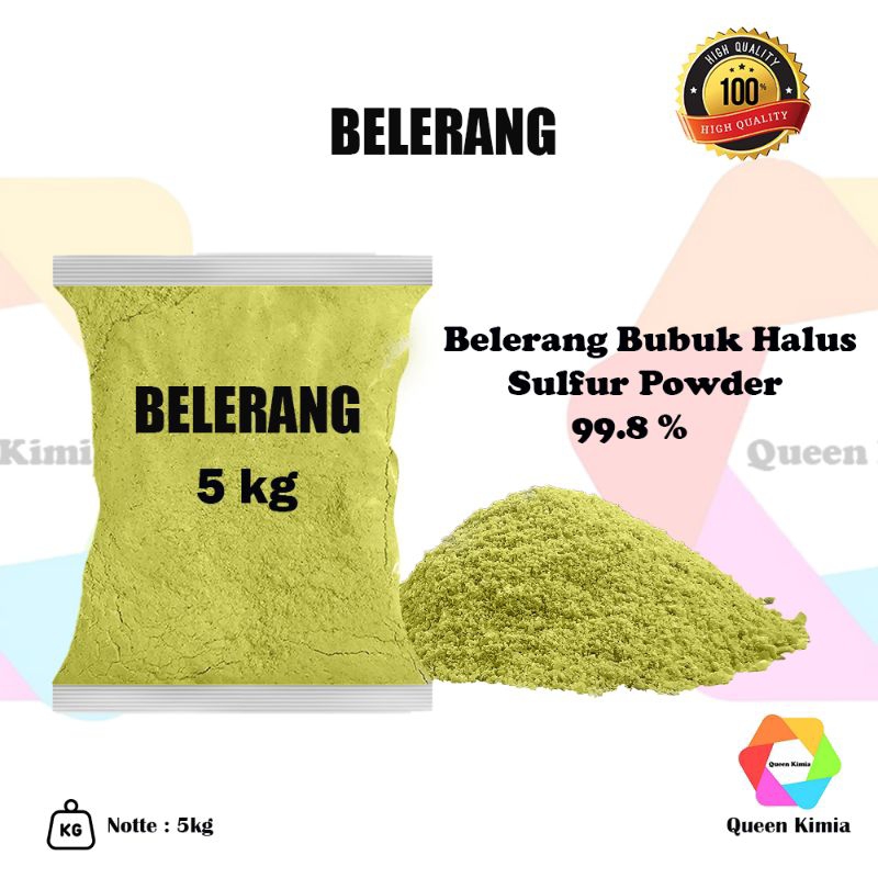 Jual Belerang Bubuk Halus 5kg / Sulfur Powder 5kg / Belerang Murni 5kg ...