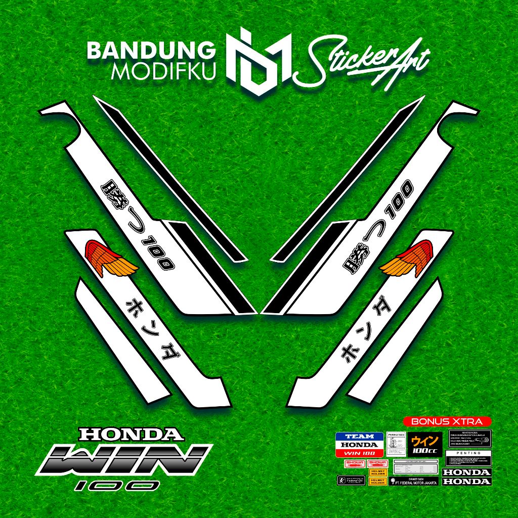 Jual STRIPING HONDA WIN / MOTIF 48 / BANDUNG MODFKU / STICKER WIN 100 ...