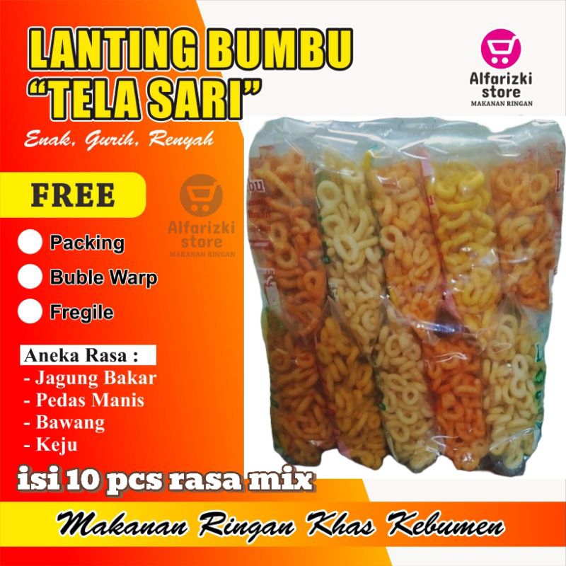 Jual lanting kebumen 1 bal isi 10pcs rasa mix asli cap telasari oleh ...
