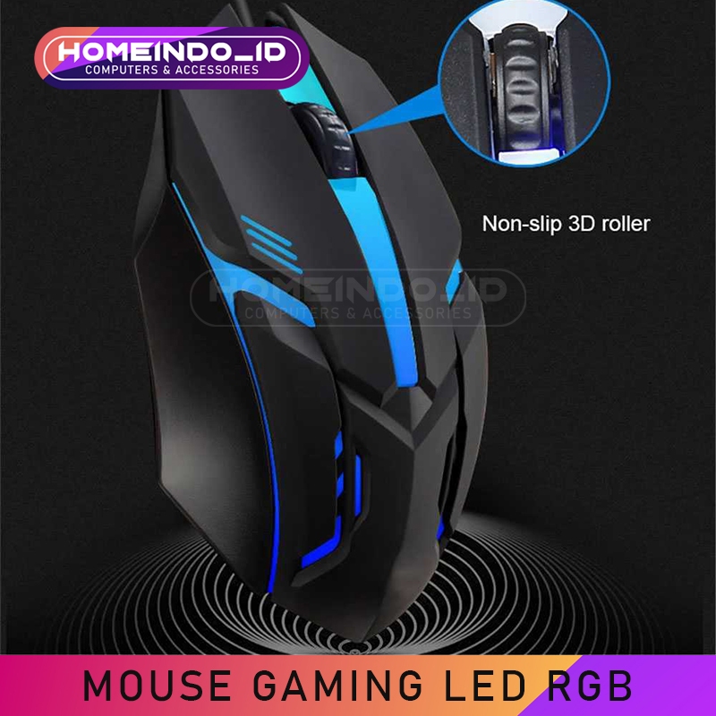 Jual Mouse Gaming LED RGB 1200 DPI | Shopee Indonesia