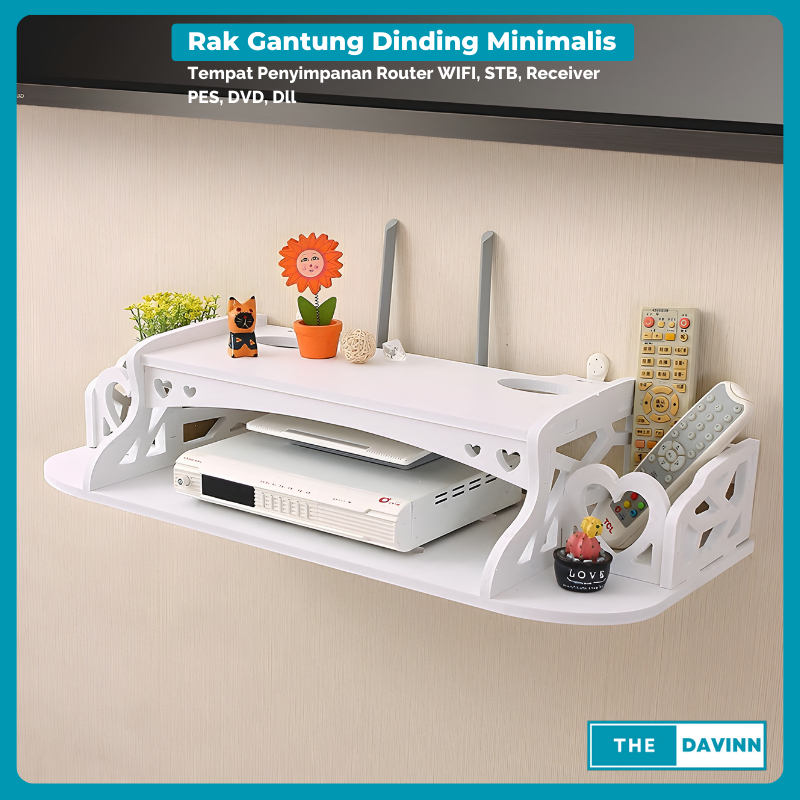 Jual Rak Dinding Minimalis Set Top Box Tempat Penyimpanan STB Receiver ...