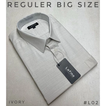 Lafino M L Xl 2Xl 3Xl 4Xl (Xxl Xxxl Xxxxl) Heavyweight Rami Kemeja Polos Pendek Pria Jumbo Big