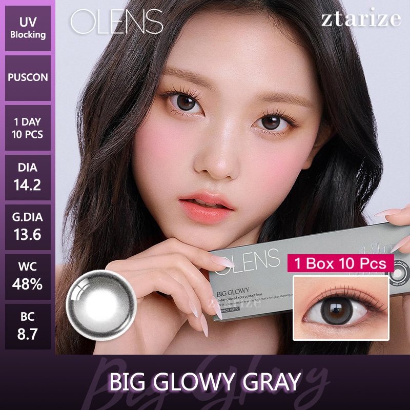 Jual ztarize - Ready Stock - OLENS Big Glowy Gray 1 Day Daily Soft ...