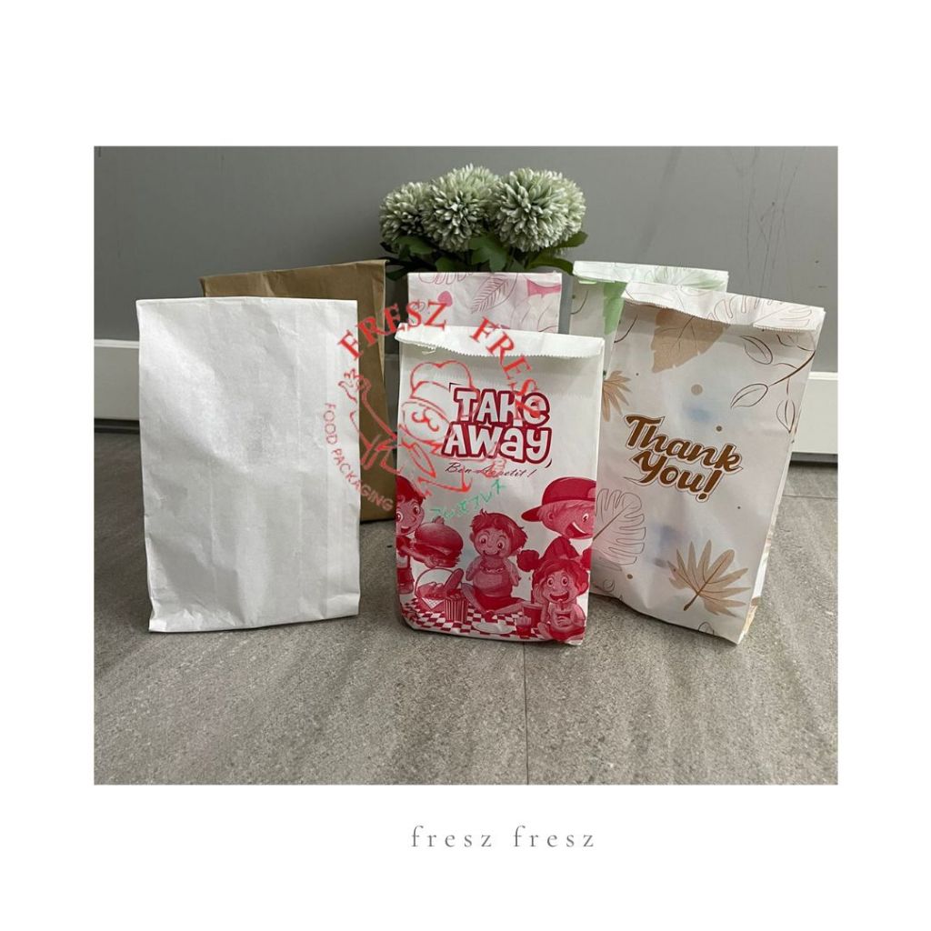 Food Bag Kantong Kertas Paper Bag Makanan Cemilan Gorengan Take - Main Image