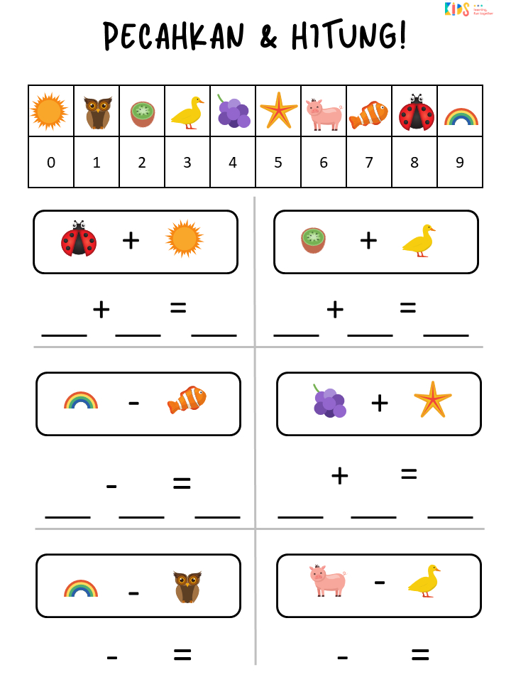 Jual Printable Worksheet Lembar Kerja Anak 5-6 Tahun TK PAUD Beragam ...