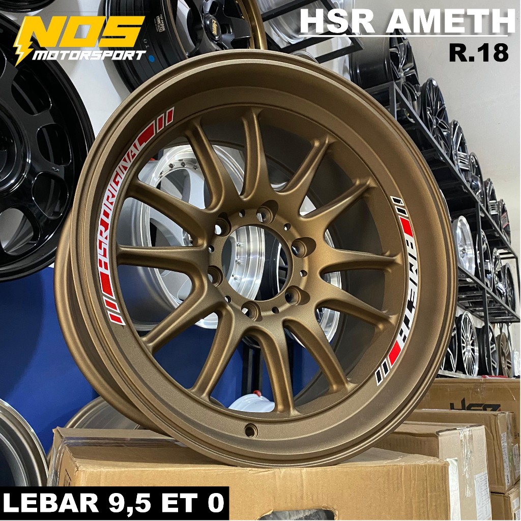 Jual Pelek hsr ameth ring 18 lebar 9,5 et 0 fortuner,pajero,hilux