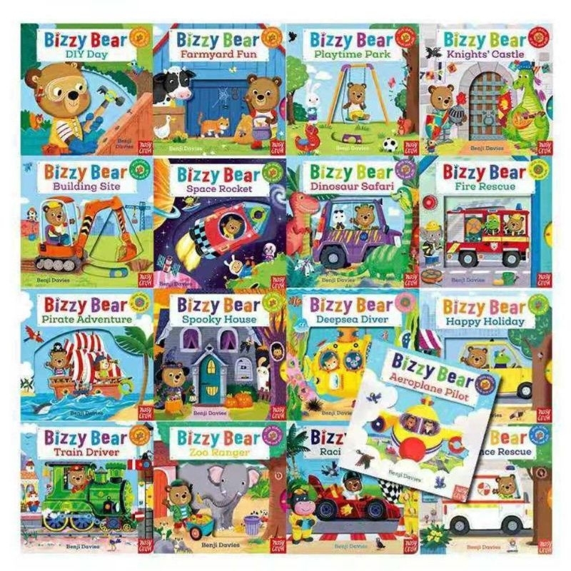 Jual BIZZY BEAR Book Series Push Pull Slide Hard Book Bahasa Inggris ...