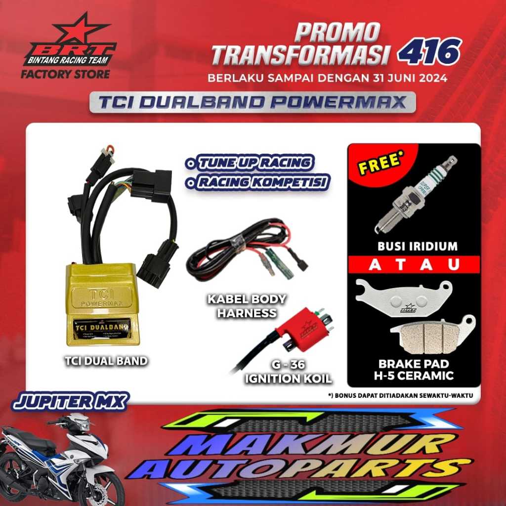Jual CDI TCI DUAL BAND + KOIL + KABEL BODY HARNESS JUPITER MX BRT TUNE ...