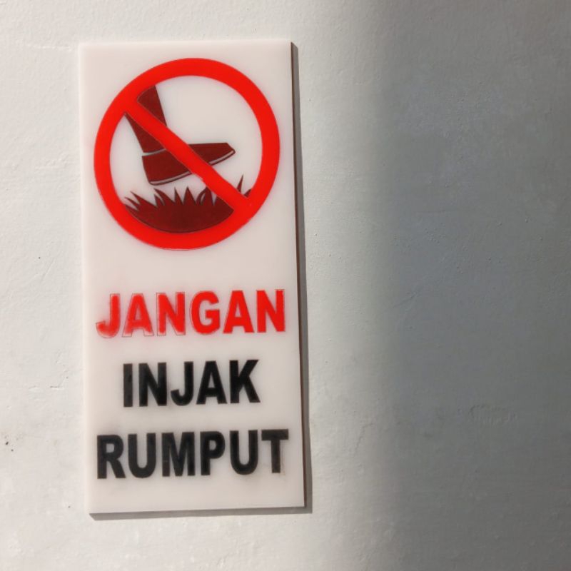 Jual SignBoard Tanda Dilarang Jangan Injak Rumput | Larangan Jangan ...