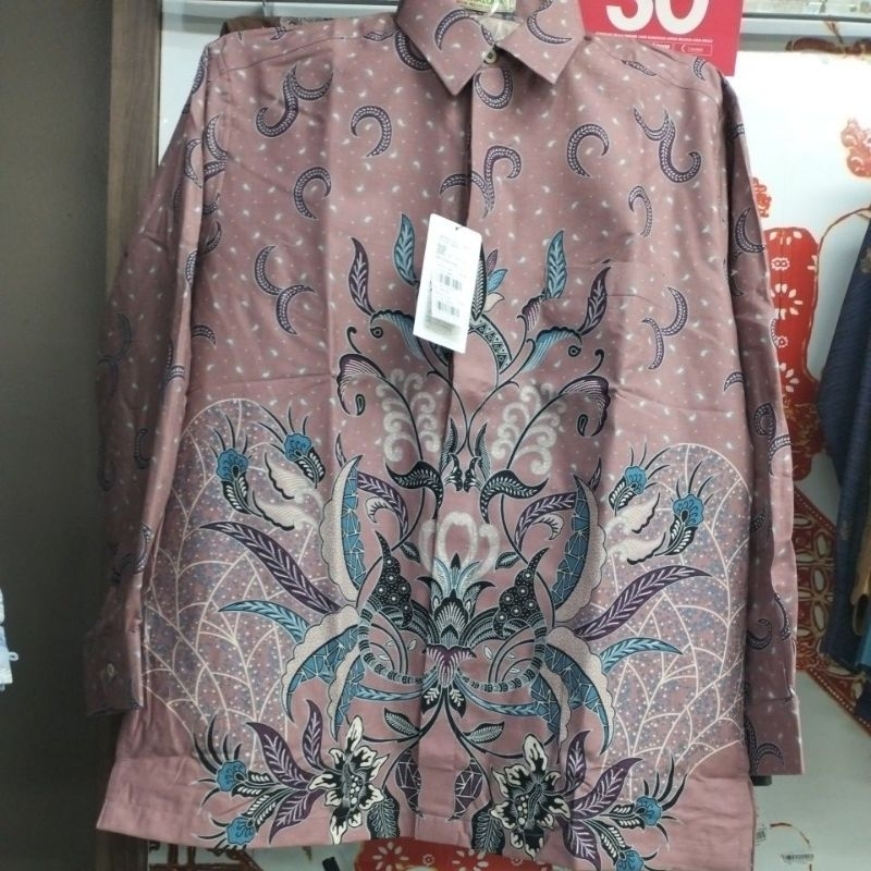 Jual batik arthaloka,batik pria lengan panjang pakai puring | Shopee ...