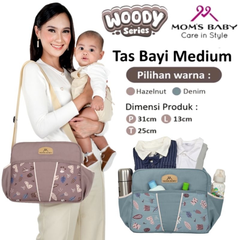 Jual Moms Baby Tas Bayi Medium Woody Series Shopee Indonesia