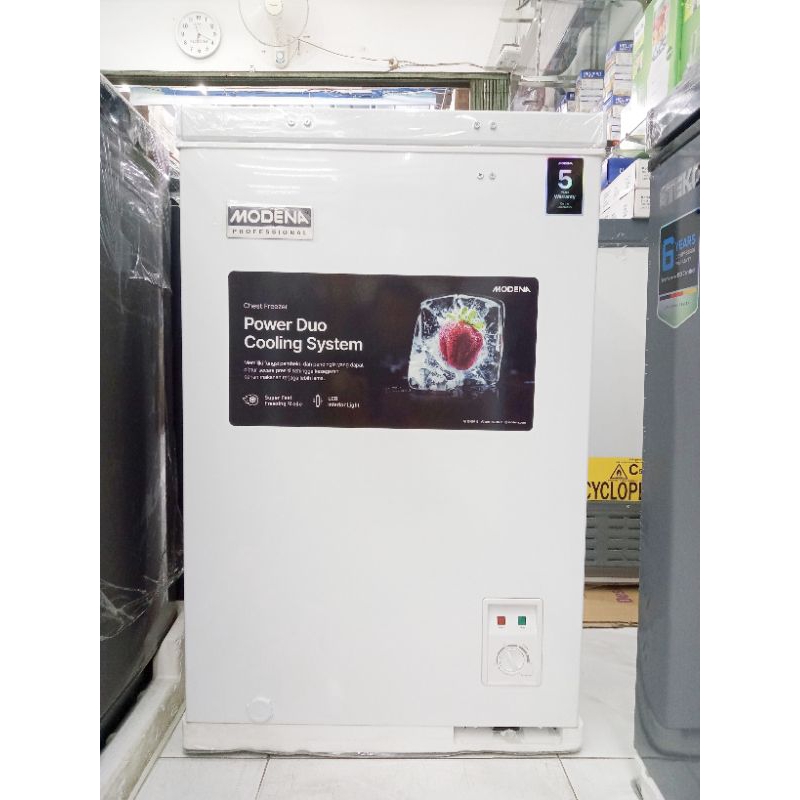 Jual CHEST FREEZER MODENA MD 0110 MLWH ( 100 LITER ) | Shopee Indonesia