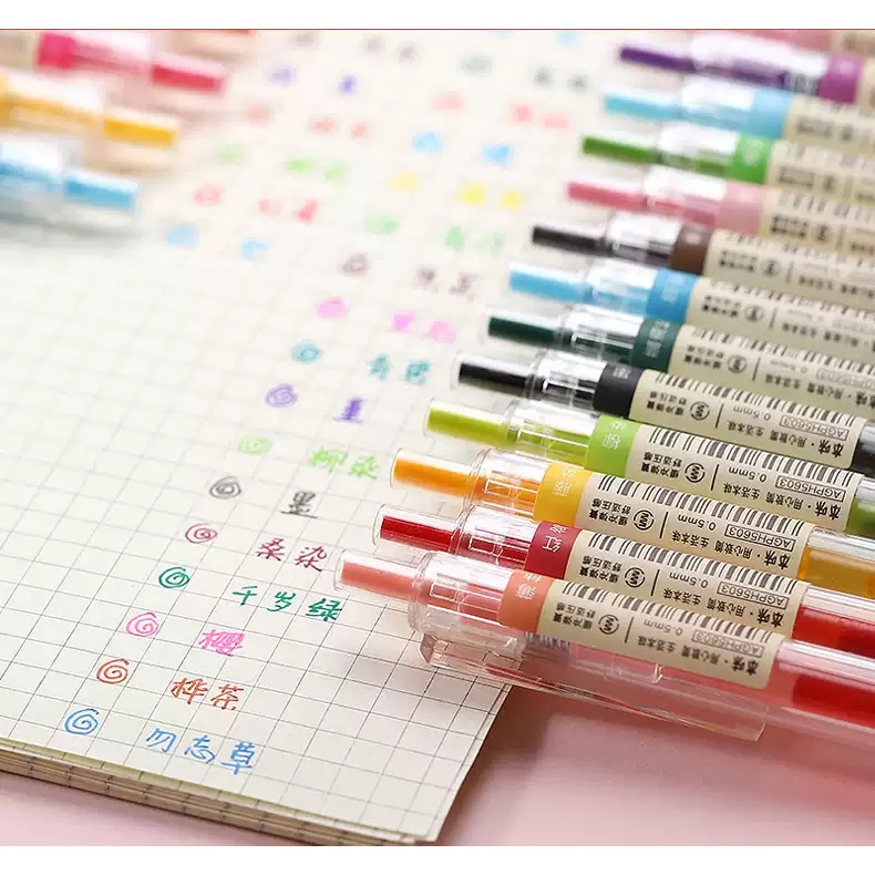 Jual Pulpen M&G Retractable Colorful #AGPH5603 Gel Pen 0.5 Pena Pulpen ...