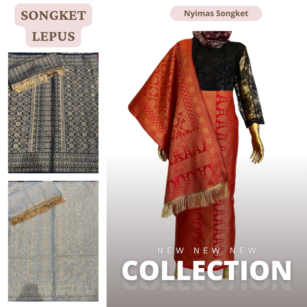 Jual Nyimas Songket - Songket Lepus Khas Palembang Berbagai Macam Warna ...