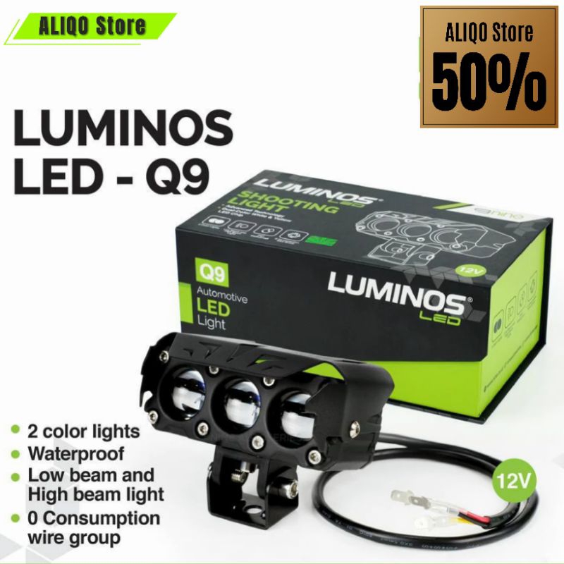 Jual LAMPU LED TEMBAK SOROT SQL Q9 3MATA NINE LUXIMOS HI/LOW SUPER ...