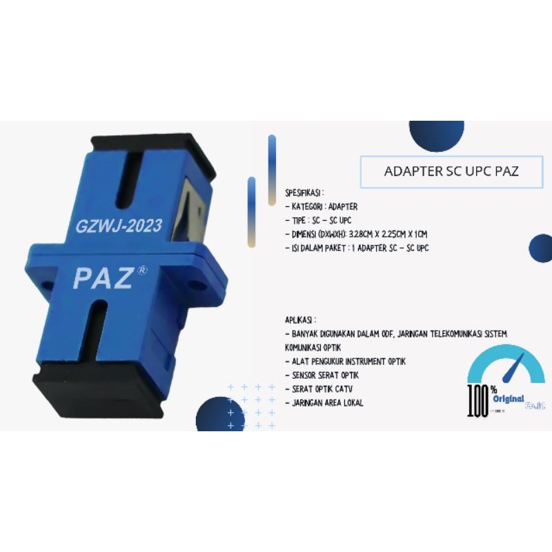 Jual Adapter paz barel barrel SC UPC new 2024 | Shopee Indonesia
