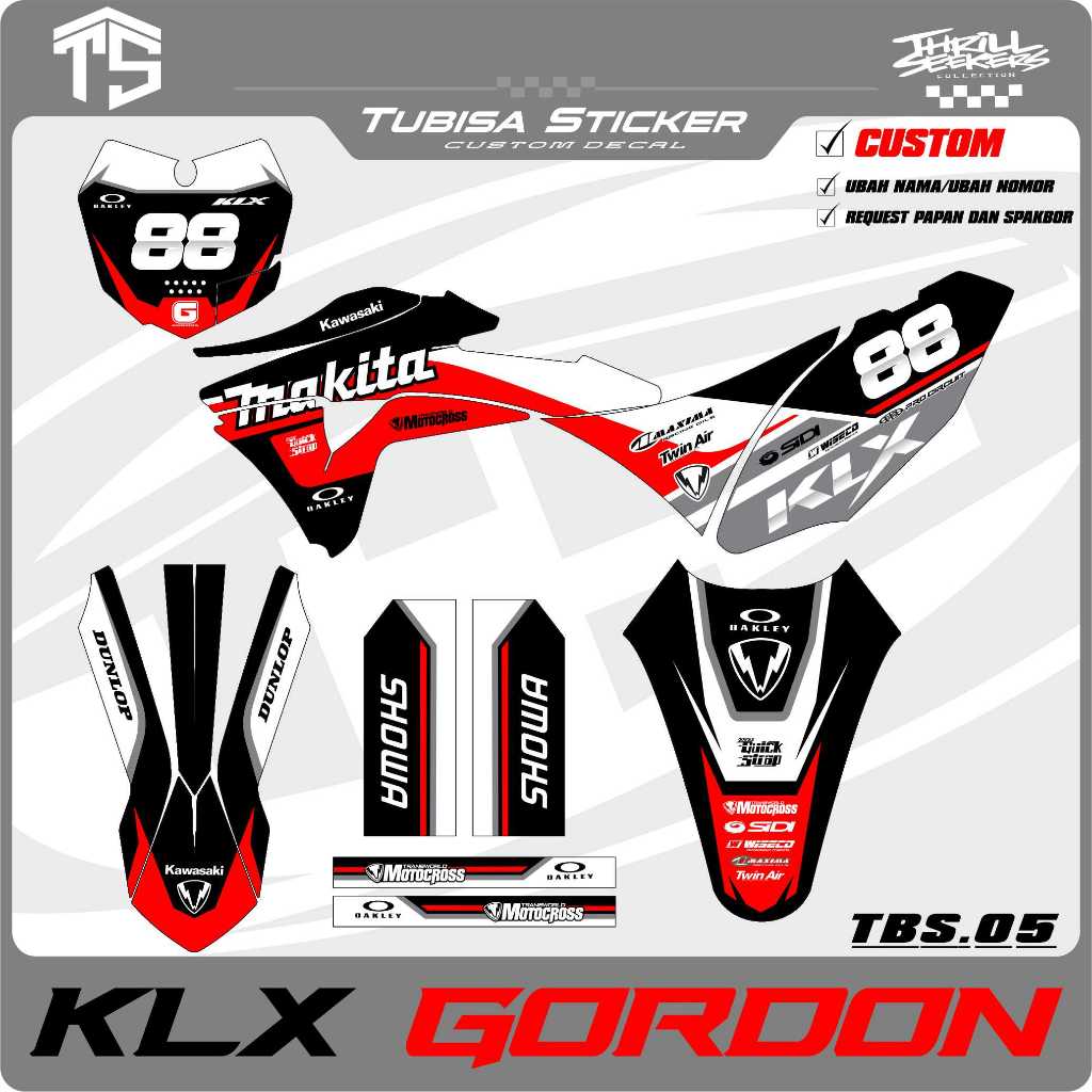 Jual Sticker Decal Full Body Klx Gordon - Sticker Decal Klx Gordon.TBS ...