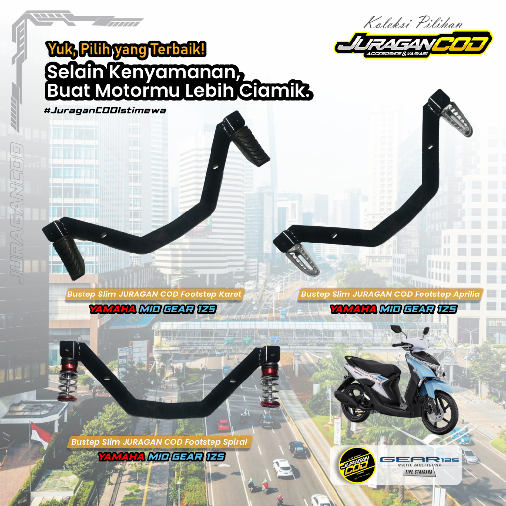 Jual Pijakan kaki Footstep Motor Yamaha Mio Gear S 125cc 2020-2024 ...