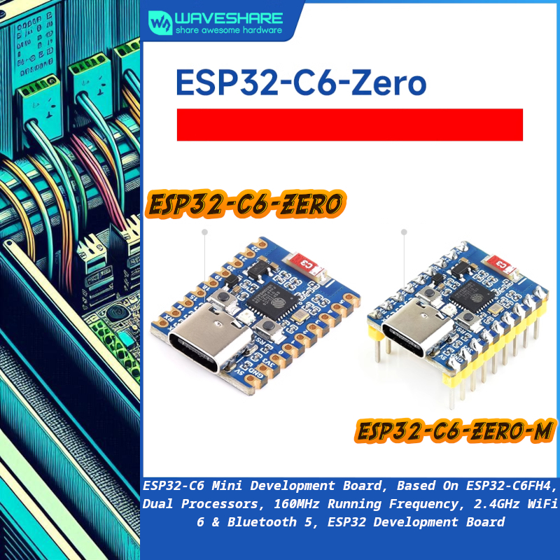 Jual WAVESHARE ESP32-C6 MINI DEVELOPMENT BOARD BASED ON ESP32-C6FH4 ...