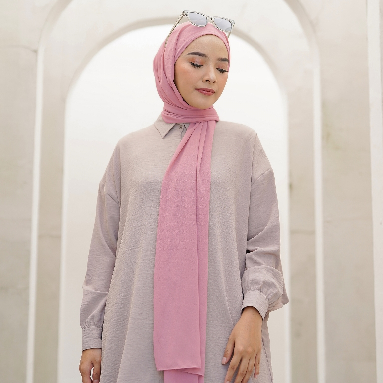 Nabillasyal Hawa Series Pashmina 2 In 1 Hijab Semi Instant Ceruti