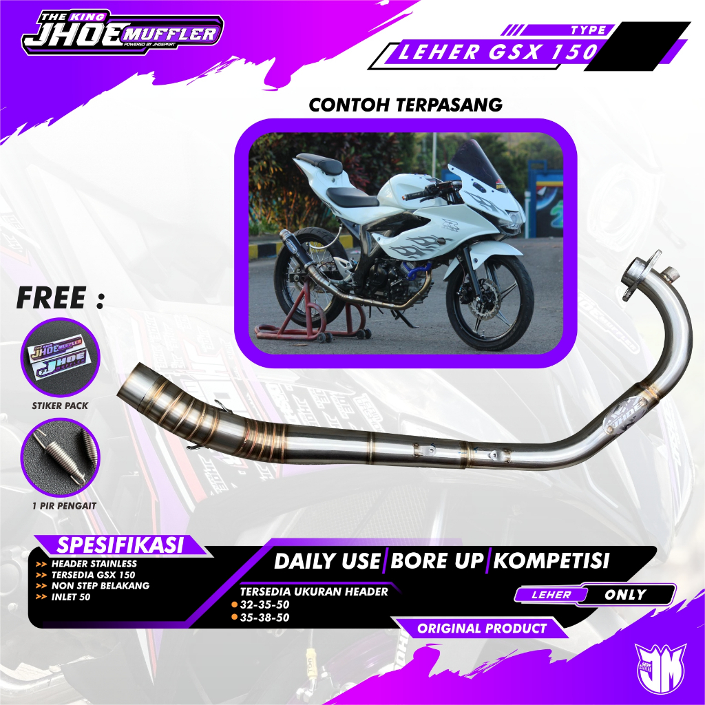 Jual Header Only GSX R15 V1 V2 V3 Satria Fu Original Jhoemuffler ...