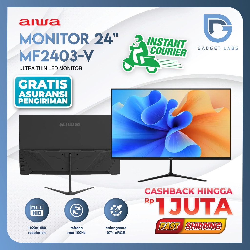 Jual Aiwa Monitor LED MF2403-V 24" Inch IPS VGA FHD 1080P 5ms | Shopee ...