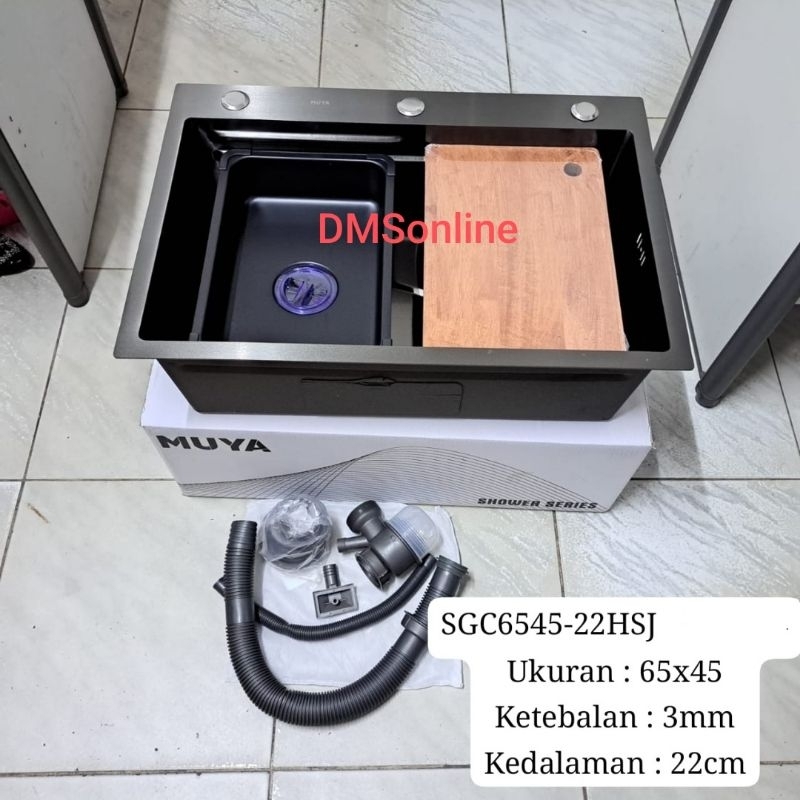 Jual Sink 6545 Stainless Bak Cuci Piring 65x45 Hitam Kitchen Sink ...
