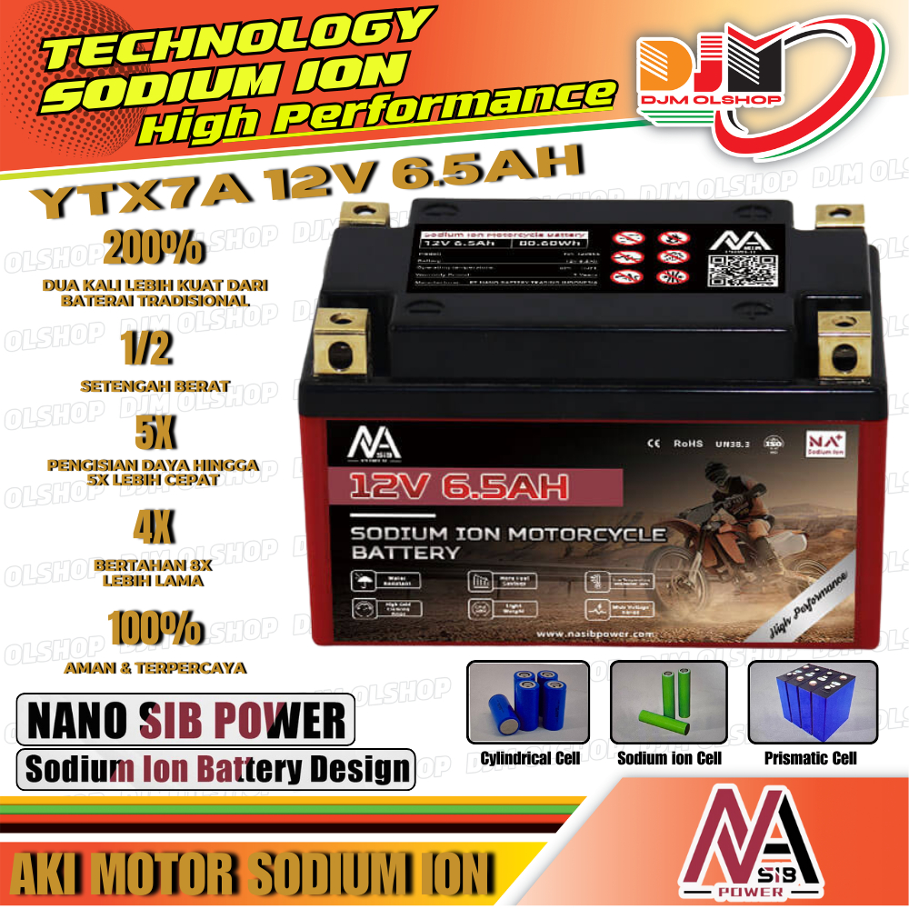 AKI NANO SODIUM ION MOTOR NINJA 250 YTX7A 12V 6,5AH