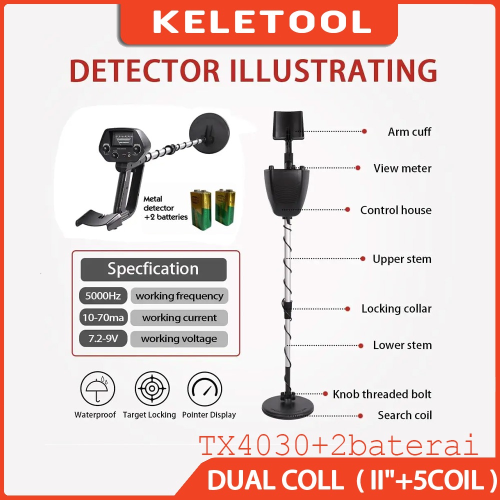 Jual Metal Detektor Tx Detektor Logam Emas Baterai Metal Detector Tx Original Metal