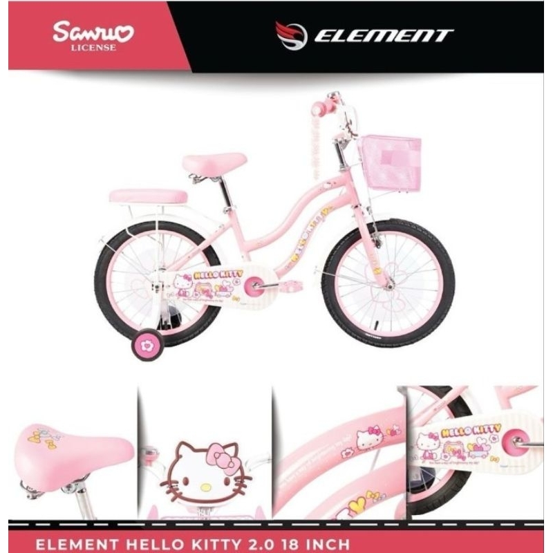Jual SEPEDA MINI 18 DAN 20 ELEMENT HELLO KITY PINK | Shopee Indonesia