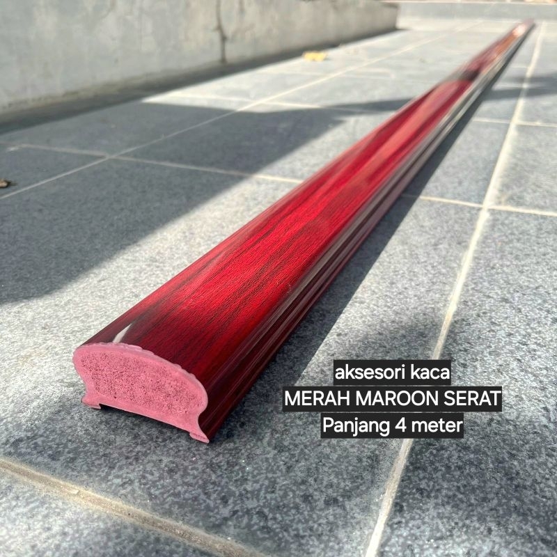 Jual HANDRAILING HANDRAIL PVC MERAH MAROON SERAT KAYU TIANG RAILING ...