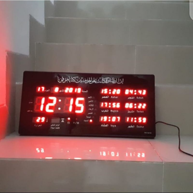 Jual Jam Digital LED Jadwal Sholat Mushola Masjid Adzan Otomatis ...