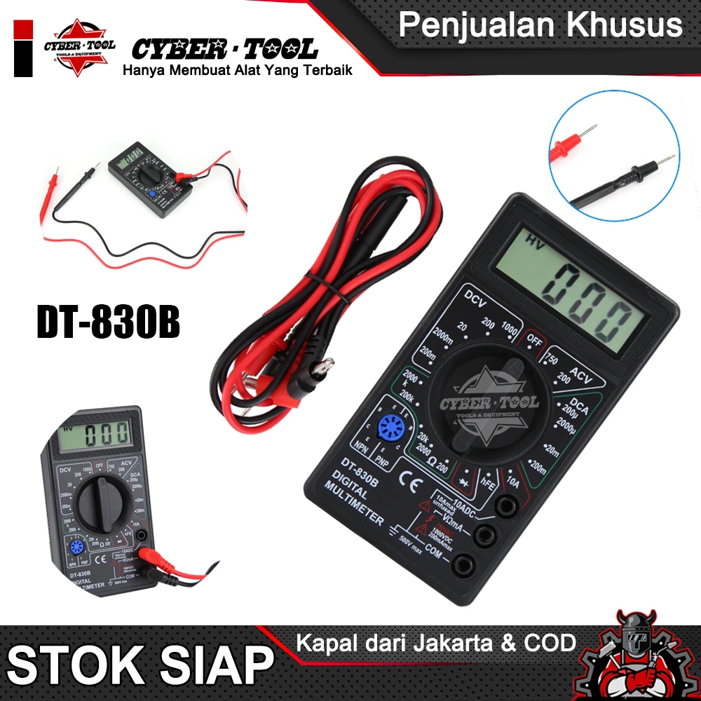 Jual Multimeter Digital DT830B Tester DT 830 B Avometer DT-830B ...